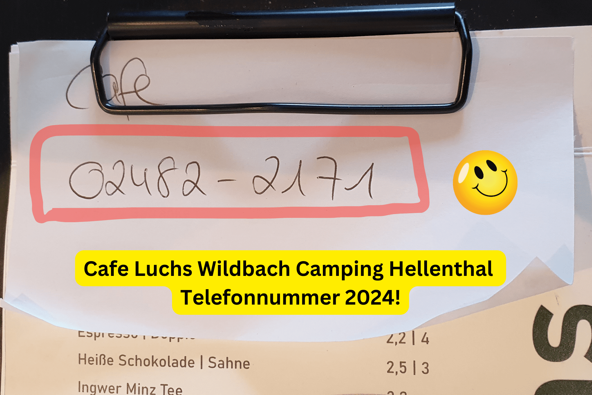 Telefonnummer Cafe Luchs Hellenthal Wildbach Camping